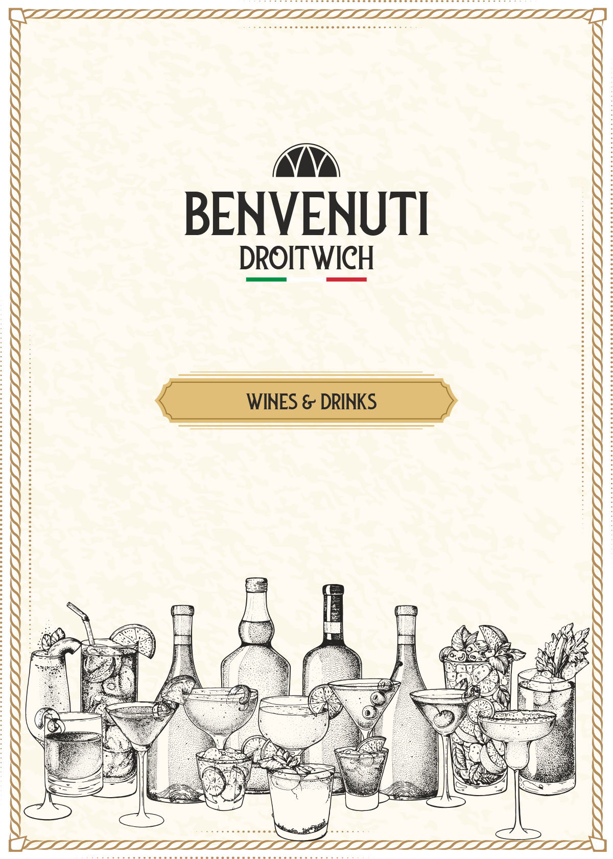 Benvenuti Droitwich Food & Drink Menu