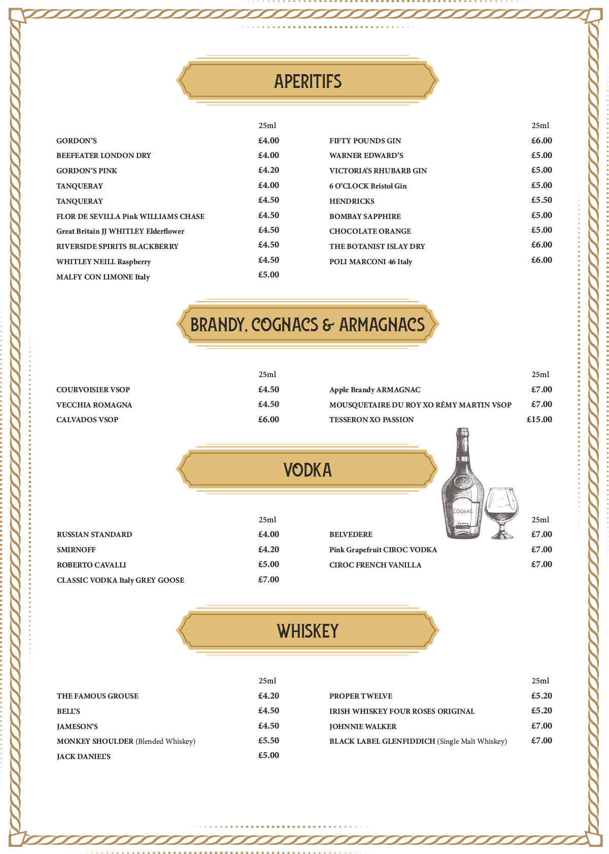 Benvenuti Droitwich Food & Drink Menu