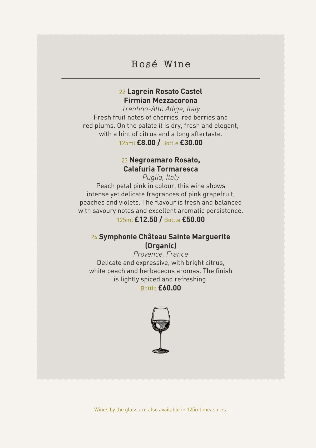 Wine List Menu 5