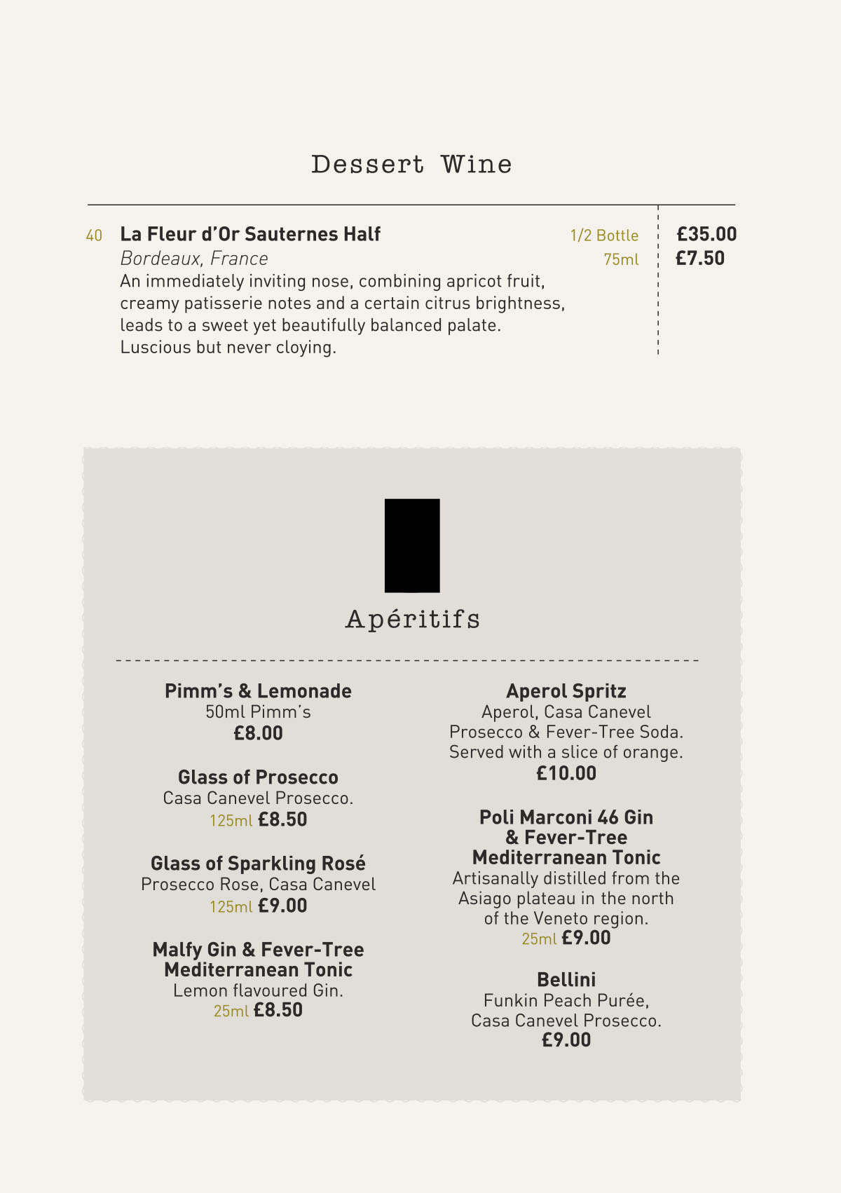 Wine List Menu 8
