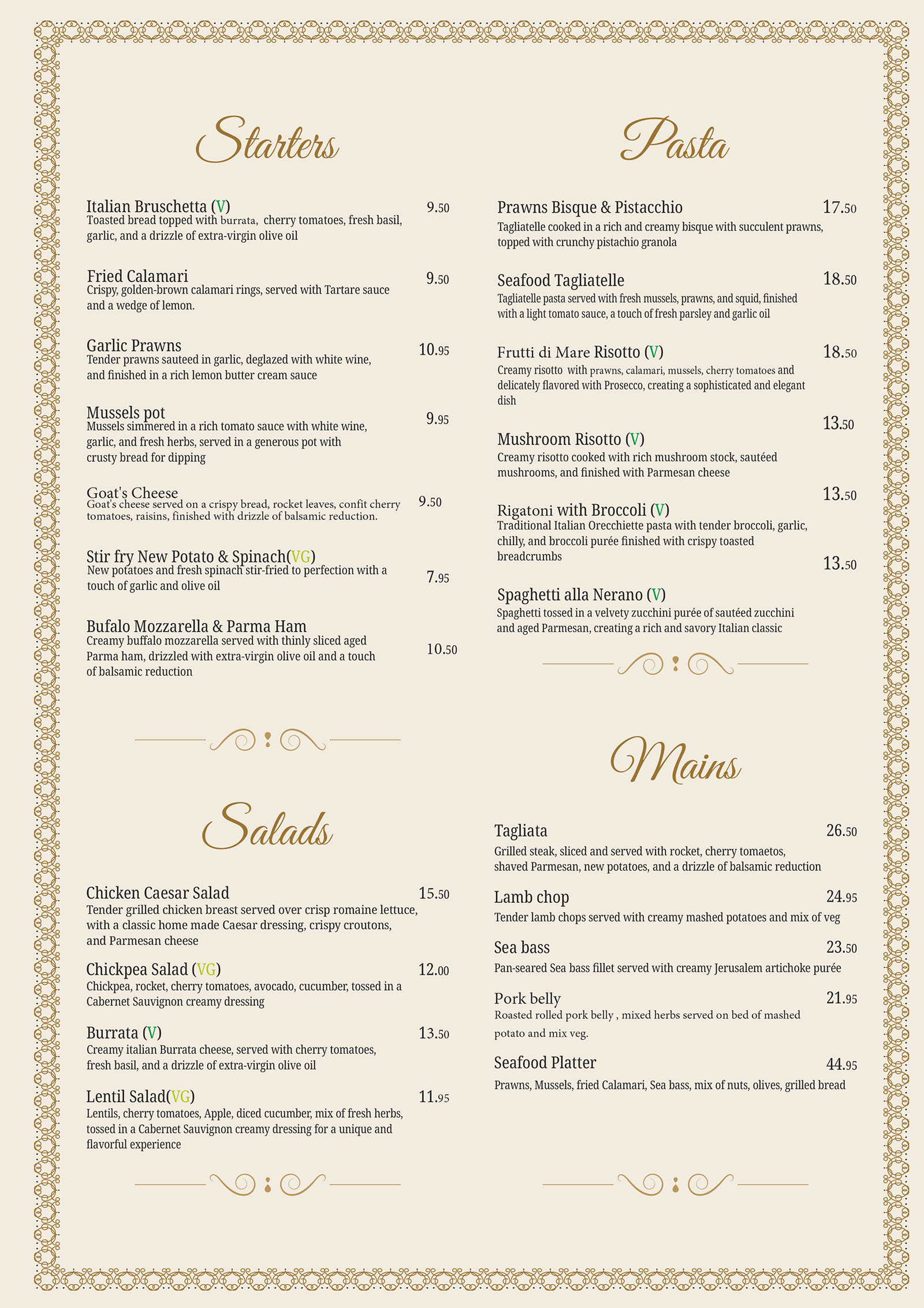 Tuto Italian Main Menu 4